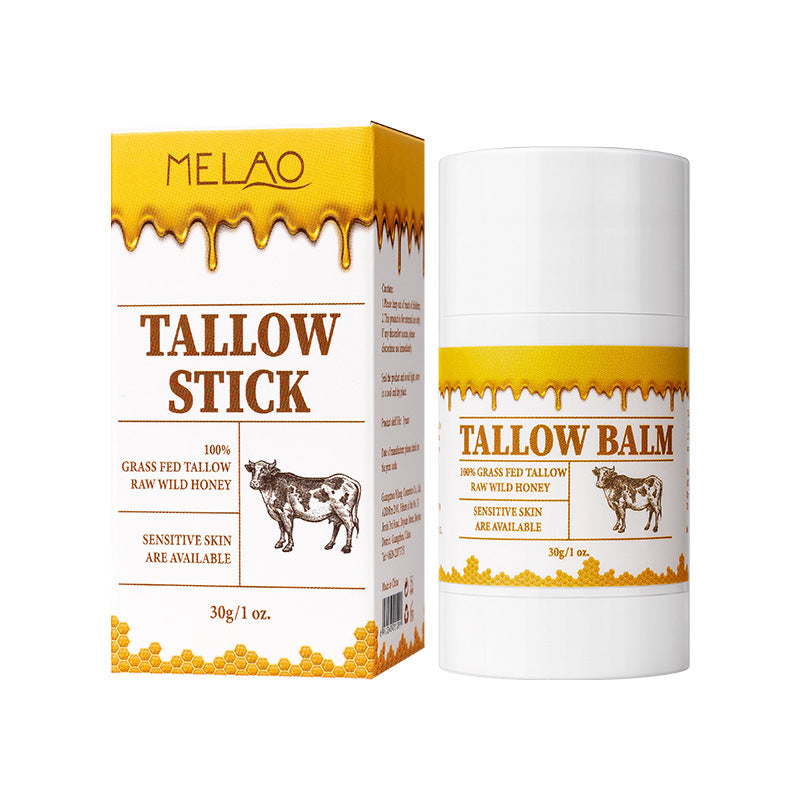 Beef Tallow for Skin, Grass Finished & Grass Fed Beef Tallow and Honey Balm Body & Face Moisturizer, Organic Beeswax and Organic Honey, Light Scent, Moisturizing Natural Formula