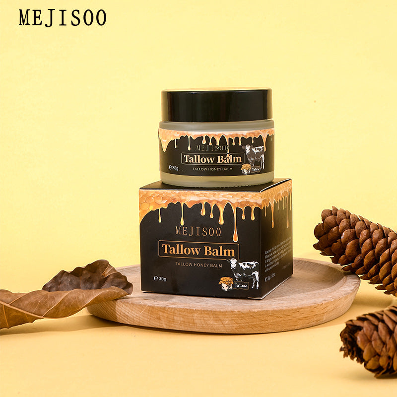 Whipped Tallow and Honey Balm for Face - Unscented Grass Fed Beef Tallow for Skin, Moisturizer Cream with Manuka Honey, Jojoba Oil, Mango Butter & Vitamin E - For Dry Skin & Body,3 pack