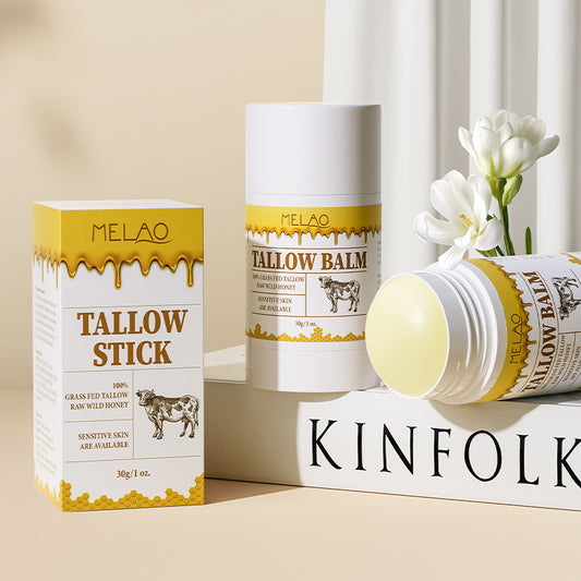 Beef Tallow for Skin, Grass Finished & Grass Fed Beef Tallow and Honey Balm Body & Face Moisturizer, Organic Beeswax and Organic Honey, Light Scent, Moisturizing Natural Formula