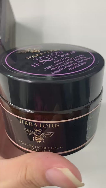Tallow and Honey Balm for Face, Beef Tallow for Skin, Moisturizer with 100% Organic Grass-Fed Beef Tallow & Raw Wild Honey - Natural Formula for Dry & Sensitive Skin (Unscented)